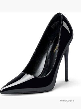 Pointed Toe Stiletto Pumps, 4.7 Inch Heels, Polyurethane, Work Party Wedding